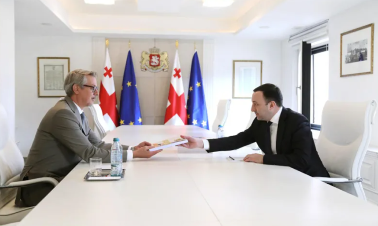 ირაკლი ღარიბაშვილმა კარლ ჰარცელს ევროკავშირის კითხვარის მეორე ნაწილი გადასცა