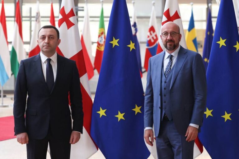 "სტატუსის მინიჭება დამატებით იმპულსს მისცემს საქართველოში ხანგრძლივი მშვიდობის დამყარებას" - პრემიერი შარლ მიშელს