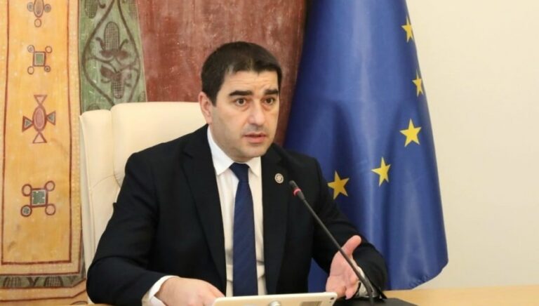 პარლამენტის თავმჯდომარე საპარლამენტო ოპოზიციის ნაწილთან სამუშაო შეხვედრას მართავს
