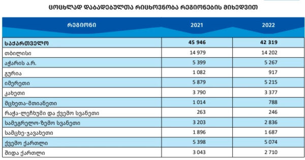 2022 წელს საქართველოში შობადობა 7.9%-ით შემცირდა - საქსტატი