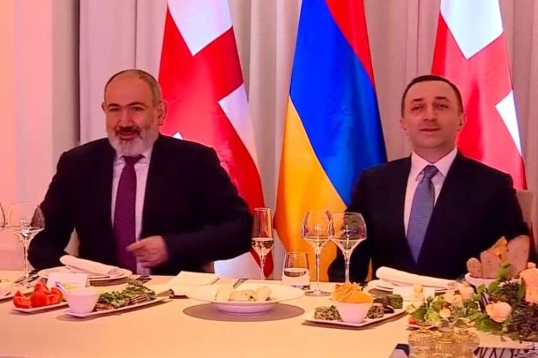 ირაკლი ღარიბაშვილმა ნიკოლ ფაშინიანს ვახშამზე უმასპინძლა