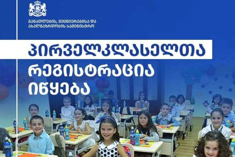 საჯარო სკოლებში პირველკლასელთა რეგისტრაცია იწყება