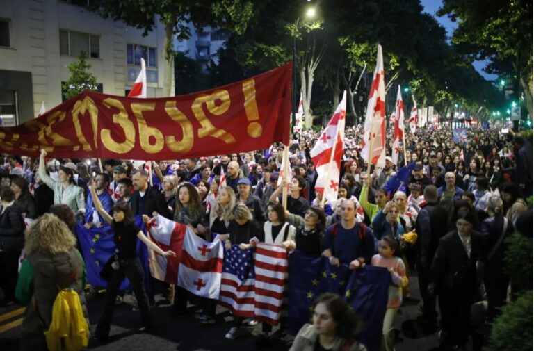 "მასობრივი საპროტესტო აქციები საქართველოში:"აგენტების კანონს" ქუჩაში ათი ათასობით ადამიანი გამოჰყავს"-Neue Zürcher Zeitung