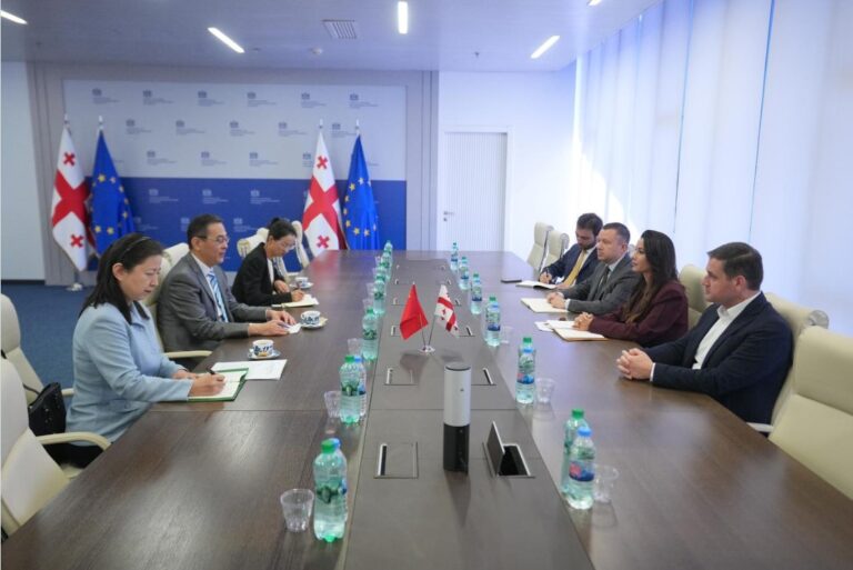 მარიამ ქვრივიშვილი ჩინეთის ელჩს  ჭოუ ციენს შეხვდა