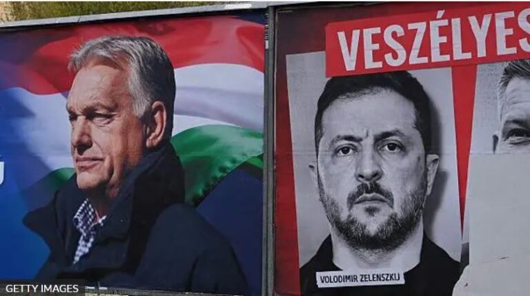 "უკრაინა", "კიევი" და "ზელენსკი". რეპორტაჟი ვიქტორ ორბანის მიტინგიდან, ანუ როგორი შედეგია მოსალოდნელი არჩევნებით"-BBC