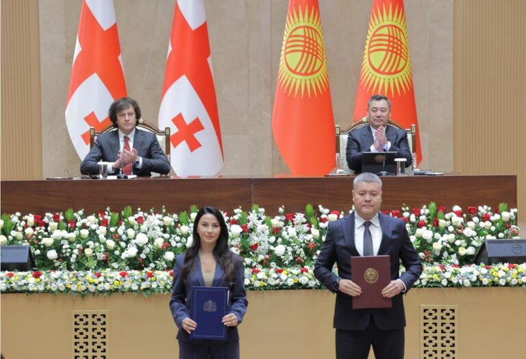 ეკონომიკისა და მდგრადი განვითარების მინისტრმა მარიამ ქვრივიშვილმა, საქართველოსა და ყირგიზეთს შორის თანამშრომლობის გაღრმავების მიზნით, მემორანდუმებს მოაწერა ხელი